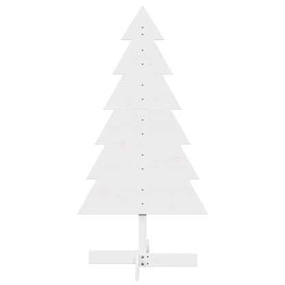 vidaXL Wooden Christmas Tree for Decoration White 120 cm Solid Wood Pine