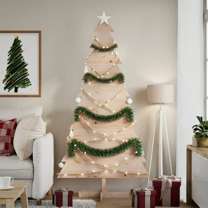 vidaXL Wooden Christmas Tree for Decoration 180 cm Solid Wood Pine - Brown