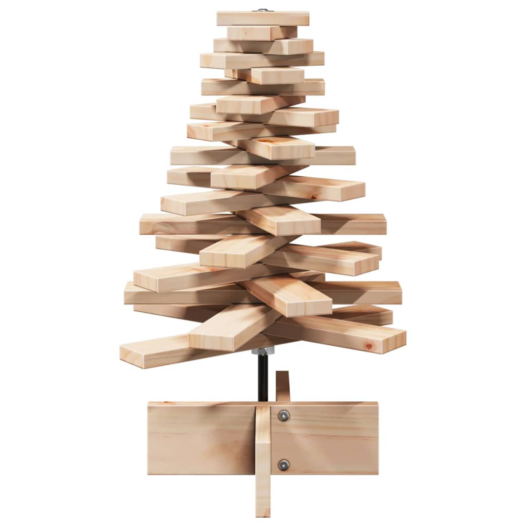 vidaXL Wooden Christmas Tree for Decoration 60 cm Solid Wood Pine - Brown