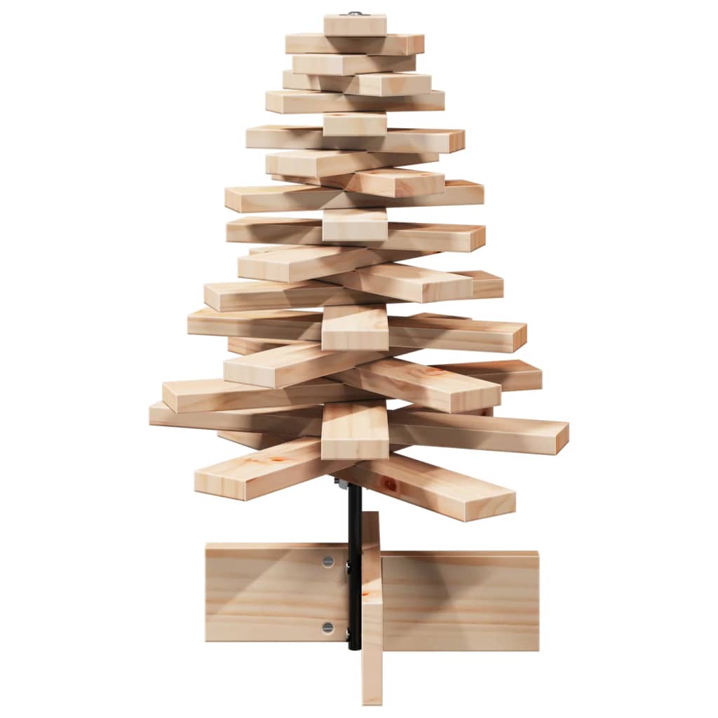 vidaXL Wooden Christmas Tree for Decoration 60 cm Solid Wood Pine - Brown