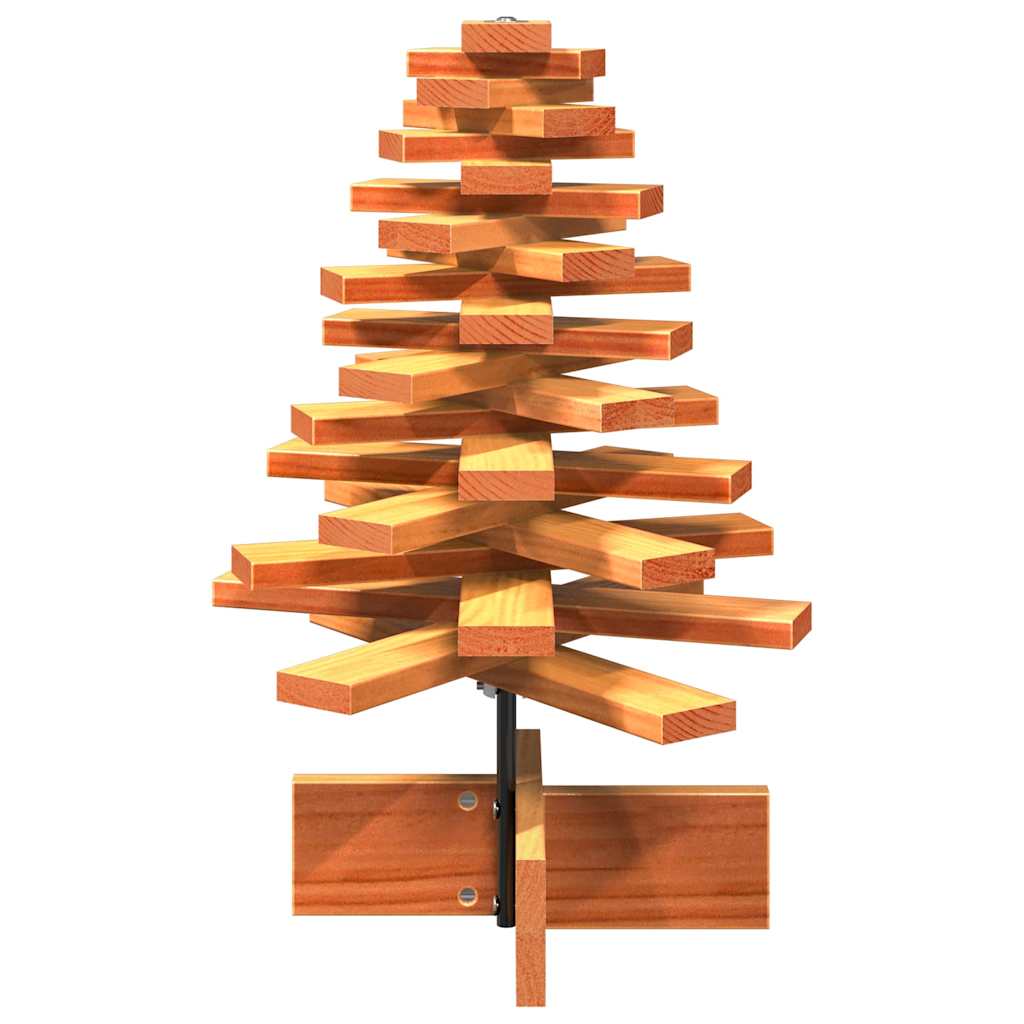 vidaXL Wooden Christmas Tree for Decoration Wax Brown 60 cm Solid Wood Pine - 56922