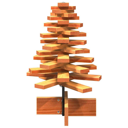 vidaXL Wooden Christmas Tree for Decoration Wax Brown 60 cm Solid Wood Pine - 56922