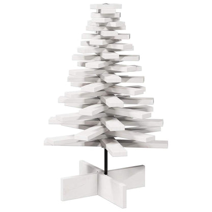 vidaXL Wooden Christmas Tree for Decoration White 80 cm Solid Wood Pine
