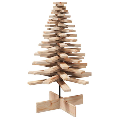 vidaXL Wooden Christmas Tree for Decoration 100 cm Solid Wood Pine - Brown