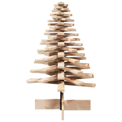 vidaXL Wooden Christmas Tree for Decoration 100 cm Solid Wood Pine - Brown