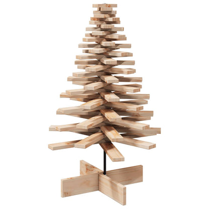 vidaXL Wooden Christmas Tree for Decoration 100 cm Solid Wood Pine - Brown