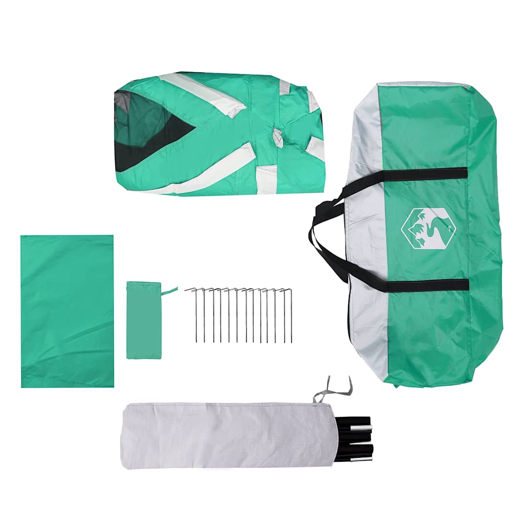 vidaXL Pool Tent with Removable Fly & Mesh Walls Sea Green 512x458 cm