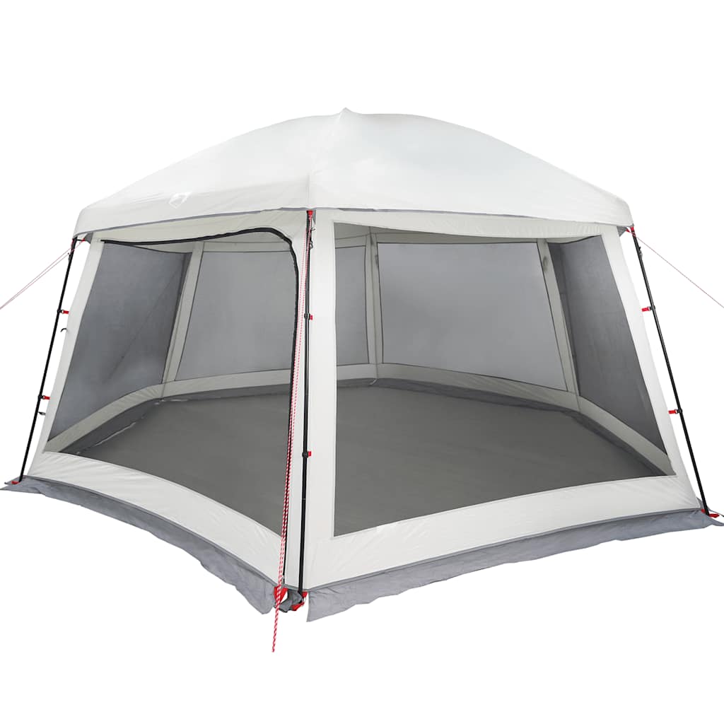 vidaXL Pool Tent with Removable Fly & Mesh Walls Grey 512x458 cm