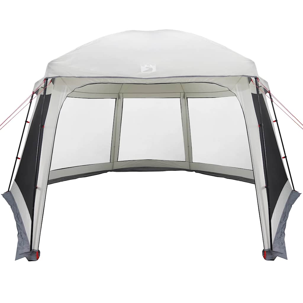 vidaXL Pool Tent with Removable Fly & Mesh Walls Grey 512x458 cm