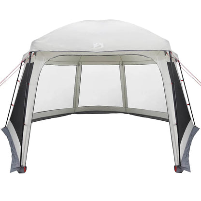 vidaXL Pool Tent with Removable Fly & Mesh Walls Grey 512x458 cm