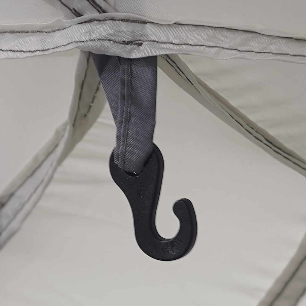 vidaXL Pool Tent with Removable Fly & Mesh Walls Grey 512x458 cm