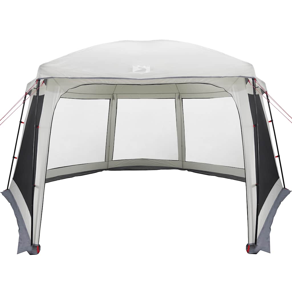 vidaXL Pool Tent with Removable Fly & Mesh Walls Grey 618x532 cm