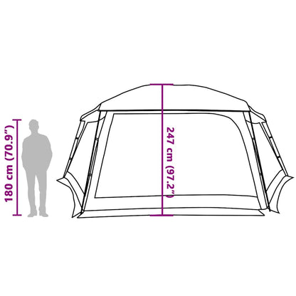 vidaXL Pool Tent with Removable Fly & Mesh Walls Sea Green 670x590 cm