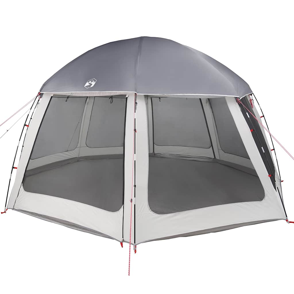 vidaXL Pool Tent with Removable Fly & Mesh Walls Grey 510x510 cm