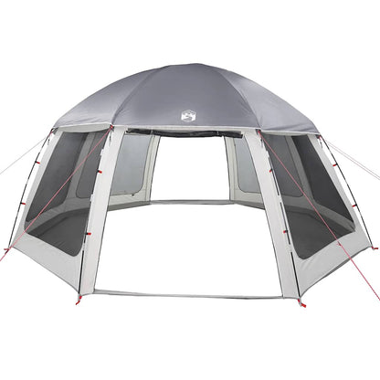 vidaXL Pool Tent with Removable Fly & Mesh Walls Grey 510x510 cm