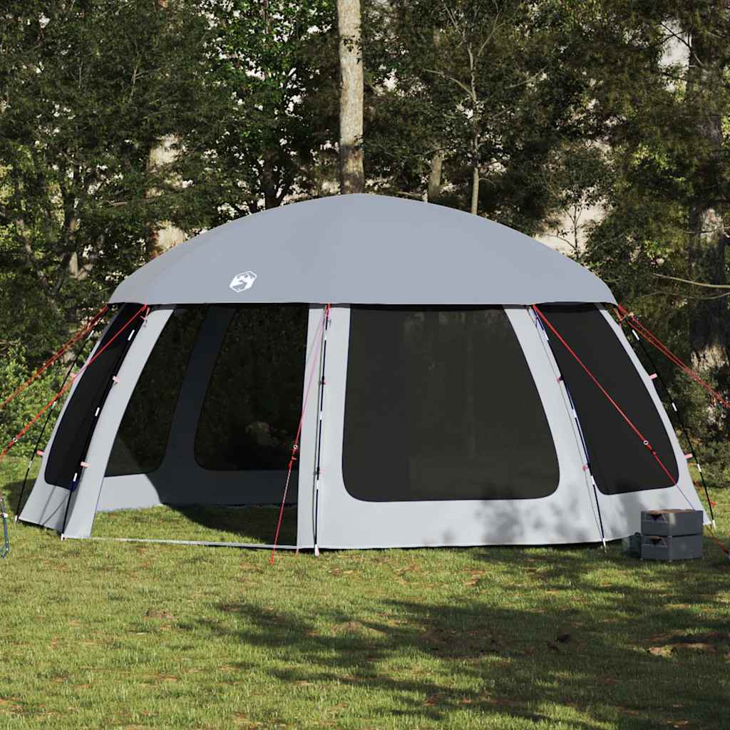 vidaXL Pool Tent with Removable Fly & Mesh Walls Grey 510x510 cm