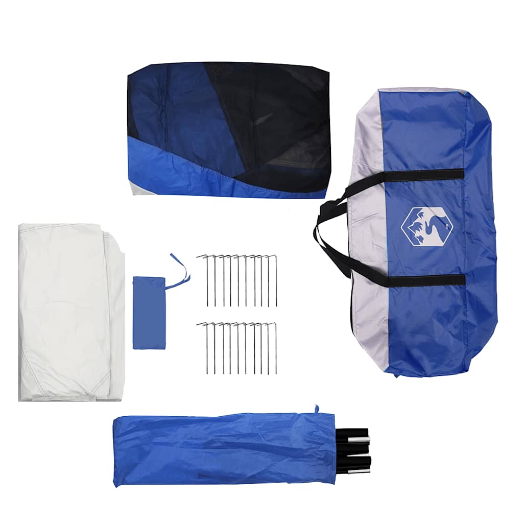 vidaXL Pool Tent with Removable Fly & Mesh Walls Azure Blue 612x612 cm