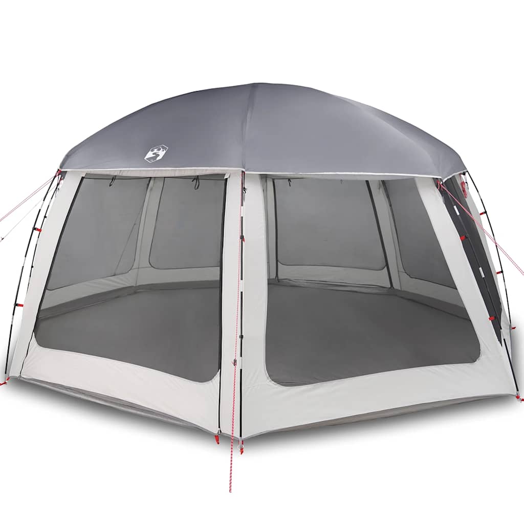 vidaXL Pool Tent with Removable Fly & Mesh Walls Grey 612x612 cm