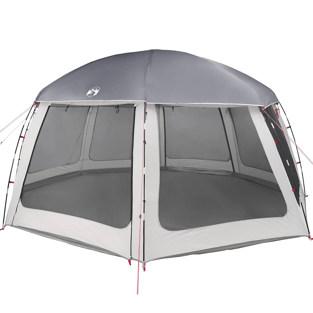 vidaXL Pool Tent with Removable Fly & Mesh Walls Grey 612x612 cm