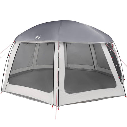 vidaXL Pool Tent with Removable Fly & Mesh Walls Grey 612x612 cm