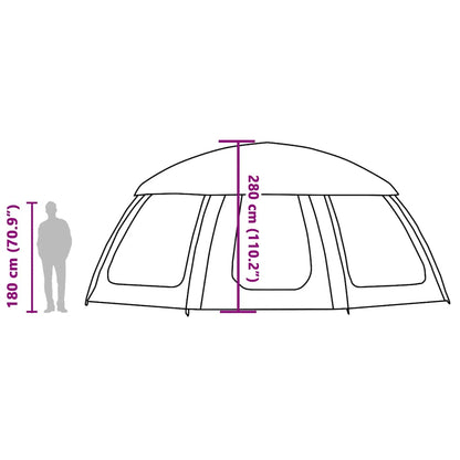 vidaXL Pool Tent with Removable Fly & Mesh Walls Azure Blue 690x690 cm
