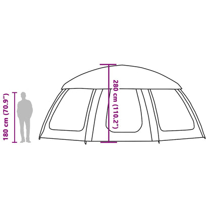 vidaXL Pool Tent with Removable Fly & Mesh Walls Sea Green 690x690 cm