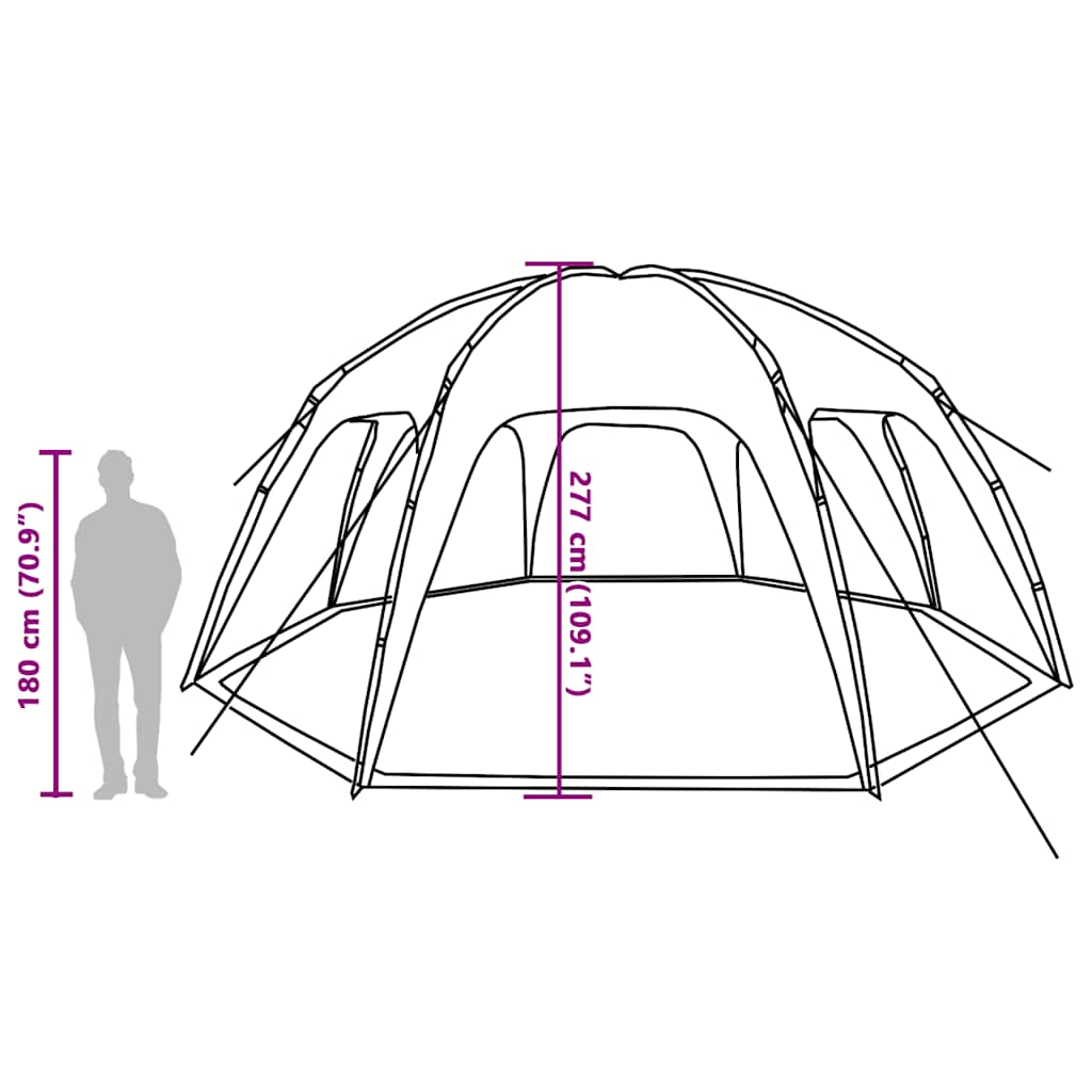 vidaXL Party Tent Azure Blue Waterproof - 618 x 618 x 277 cm