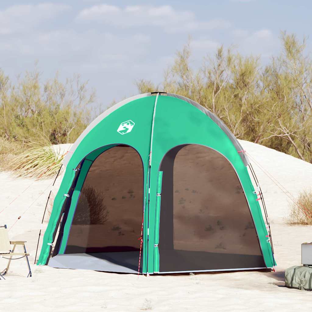 vidaXL Pool Tent Sea Green 366 x 305 x 231 cm Polyester and Fiberglass