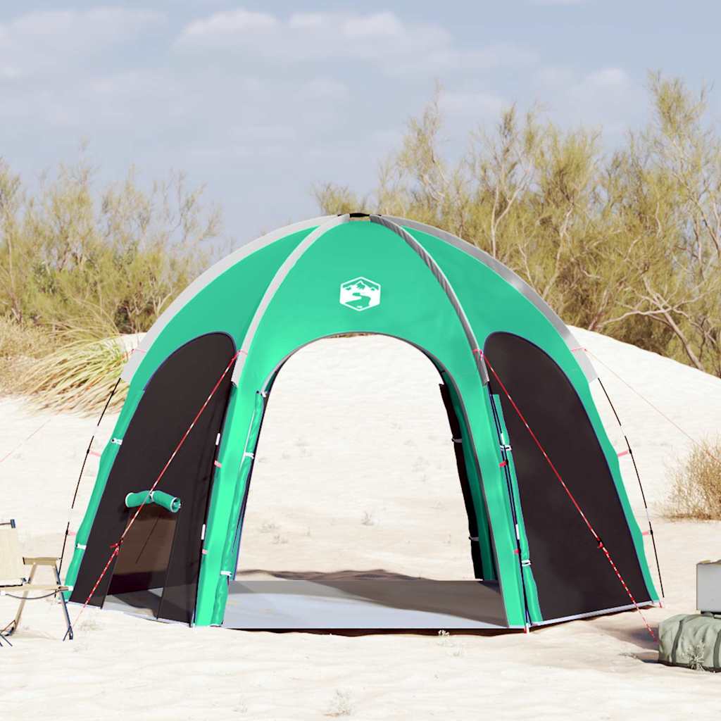 vidaXL Pool Tent Sea Green 366 x 305 x 231 cm Polyester and Fiberglass