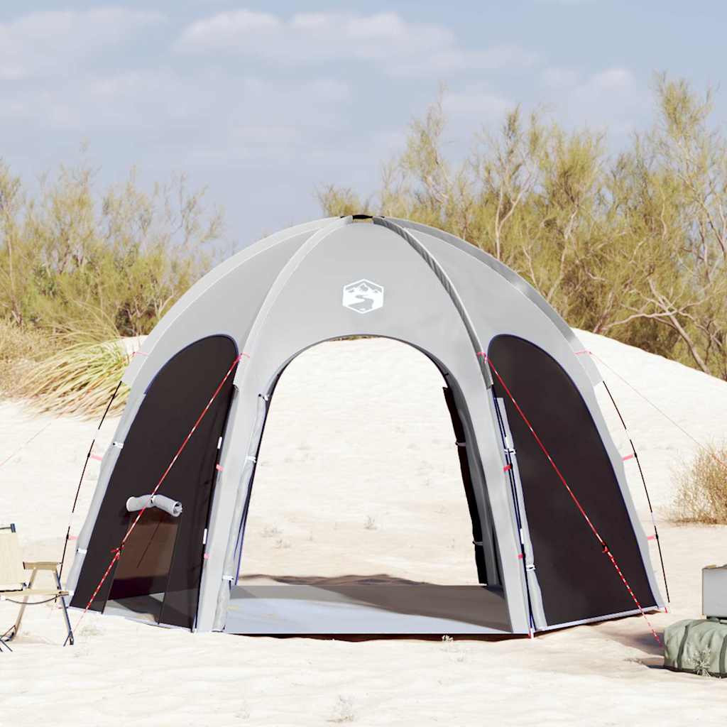 vidaXL Pool Tent Grey 366 x 305 x 231 cm Polyester and Fiberglass
