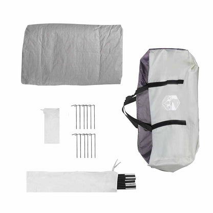 vidaXL Pool Tent Grey 366 x 305 x 231 cm Polyester and Fiberglass