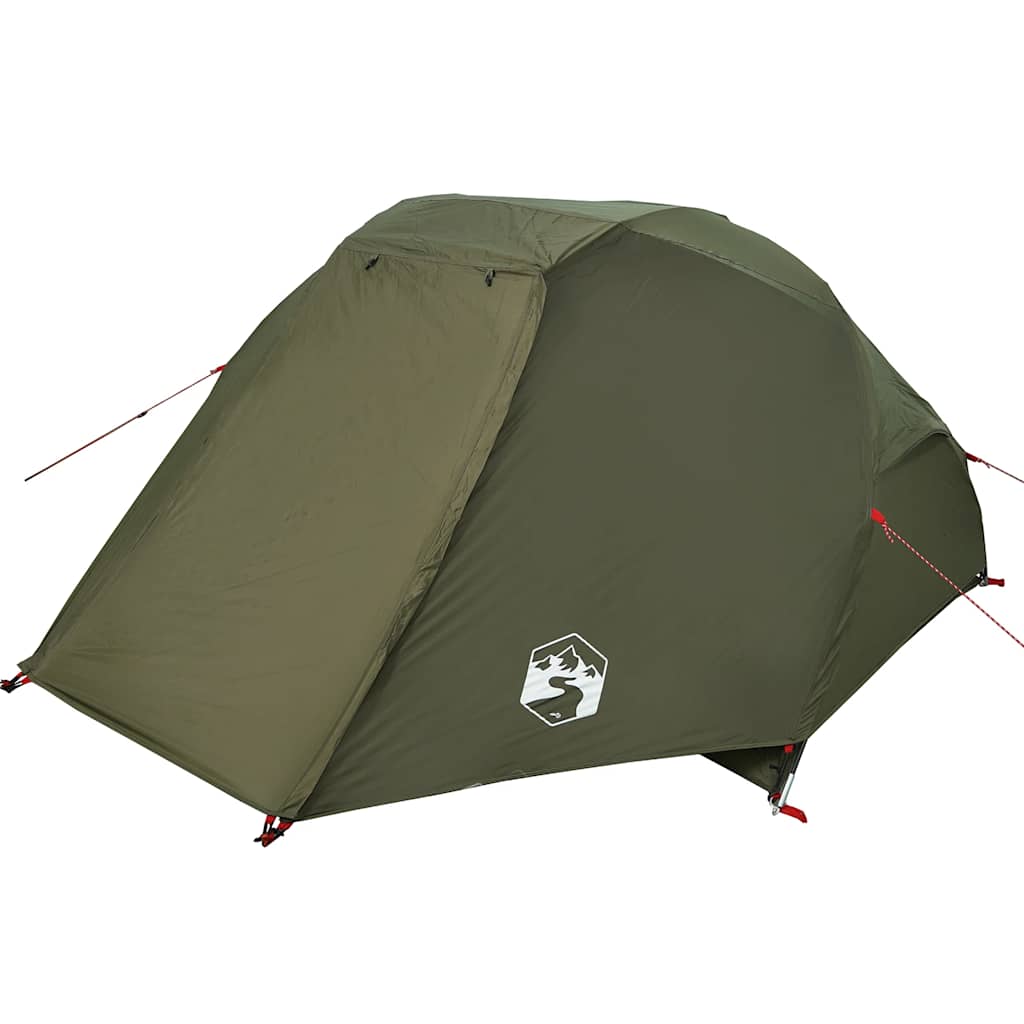 vidaXL Fishing Tent 3-Person Olive Green Waterproof - 312 x 216 x 114 cm