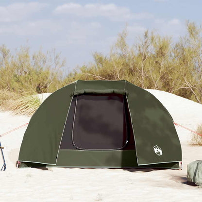 vidaXL Fishing Tent 3-Person Olive Green Waterproof - 312 x 216 x 114 cm
