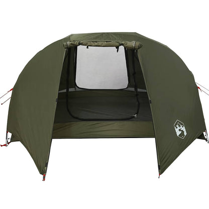 vidaXL Fishing Tent 3-Person Olive Green Waterproof - 312 x 216 x 114 cm