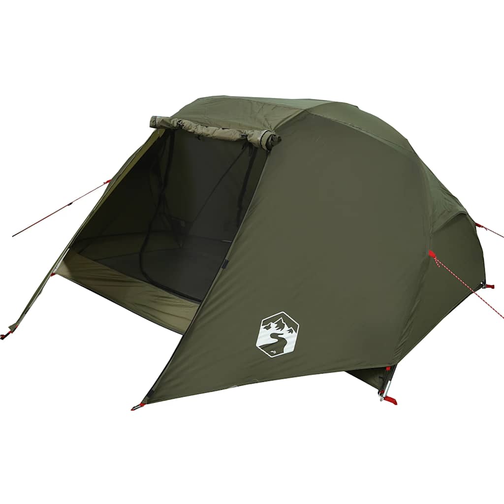vidaXL Fishing Tent 3-Person Olive Green Waterproof - 312 x 216 x 114 cm