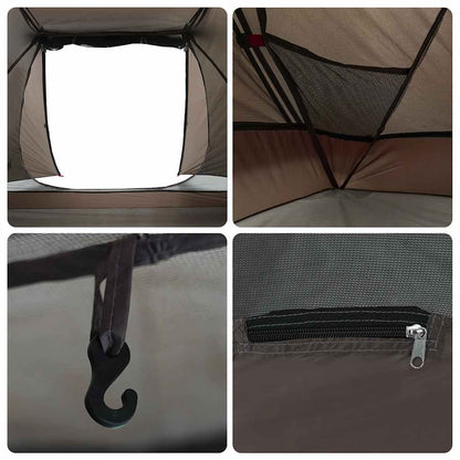 vidaXL Fishing Tent 3-Person Brown Waterproof - 312 x 216 x 114 cm