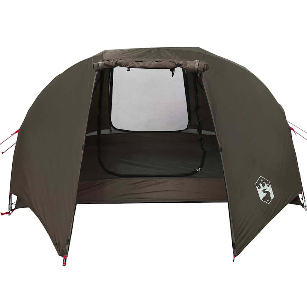 vidaXL Fishing Tent 3-Person Brown Waterproof - 312 x 216 x 114 cm