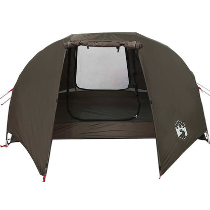 vidaXL Fishing Tent 3-Person Brown Waterproof - 312 x 216 x 114 cm