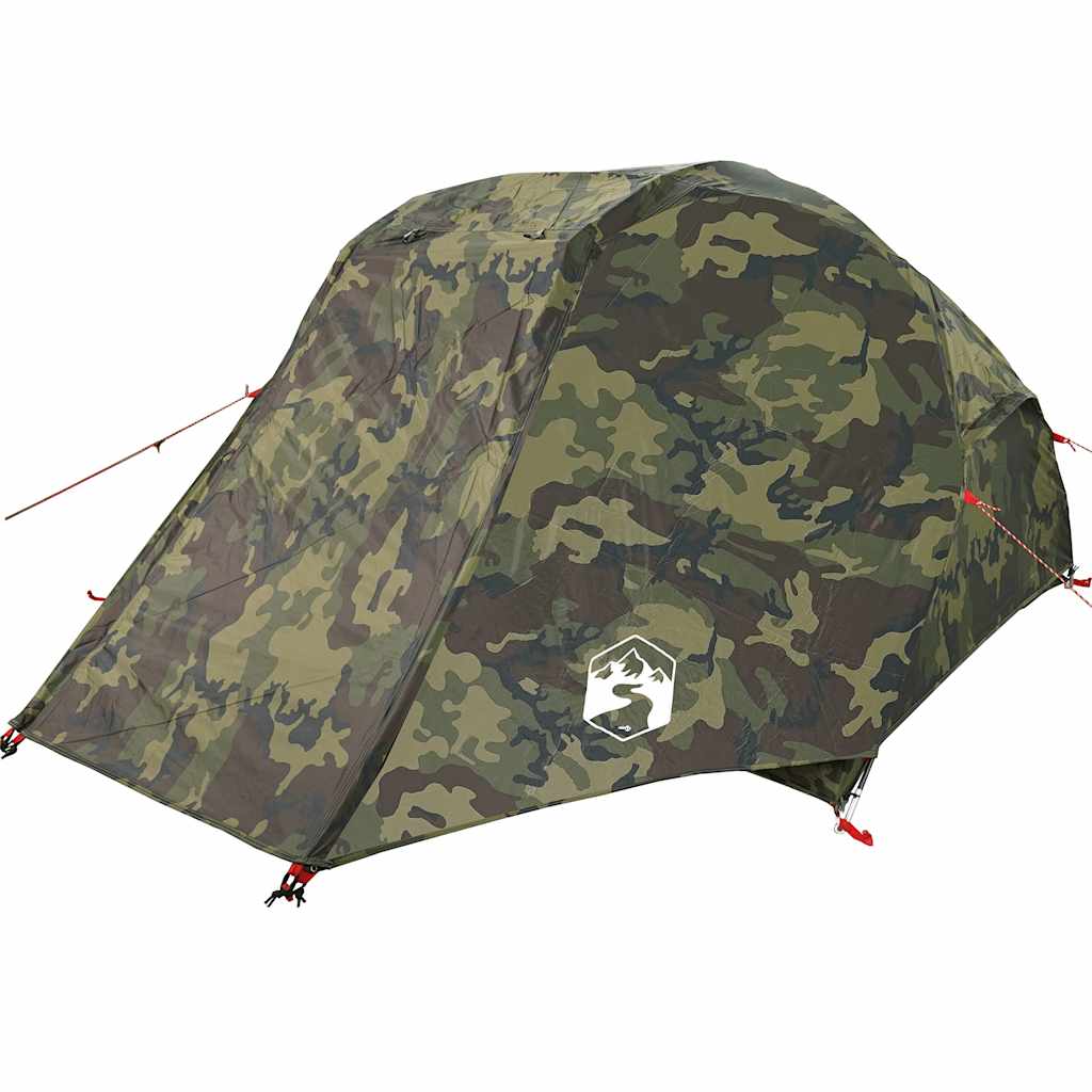 vidaXL Fishing Tent 3-Person Camouflage Waterproof - Multicolour - 312 x 216 x 114 cm