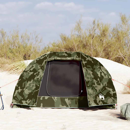 vidaXL Fishing Tent 3-Person Camouflage Waterproof - Multicolour - 312 x 216 x 114 cm