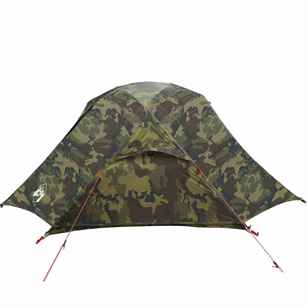 vidaXL Fishing Tent 3-Person Camouflage Waterproof - Multicolour - 312 x 216 x 114 cm