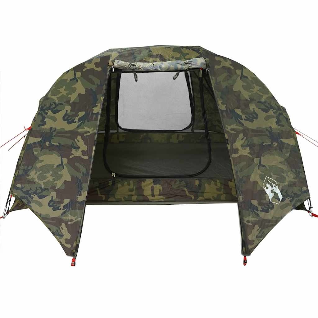 vidaXL Fishing Tent 3-Person Camouflage Waterproof - Multicolour - 312 x 216 x 114 cm