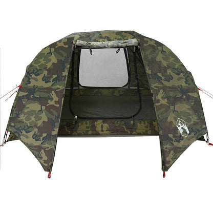 vidaXL Fishing Tent 3-Person Camouflage Waterproof - Multicolour - 312 x 216 x 114 cm