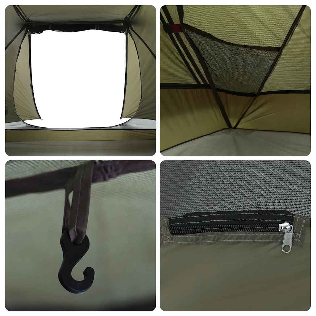 vidaXL Fishing Tent 5-Person Olive Green Waterproof - 490 x 330 x 185 cm