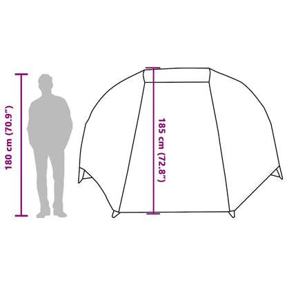 vidaXL Fishing Tent 5-Person Olive Green Waterproof - 490 x 330 x 185 cm