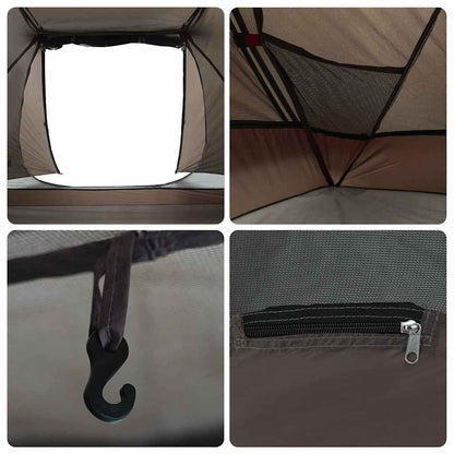 vidaXL Fishing Tent 5-Person Brown Waterproof - 490 x 330 x 185 cm