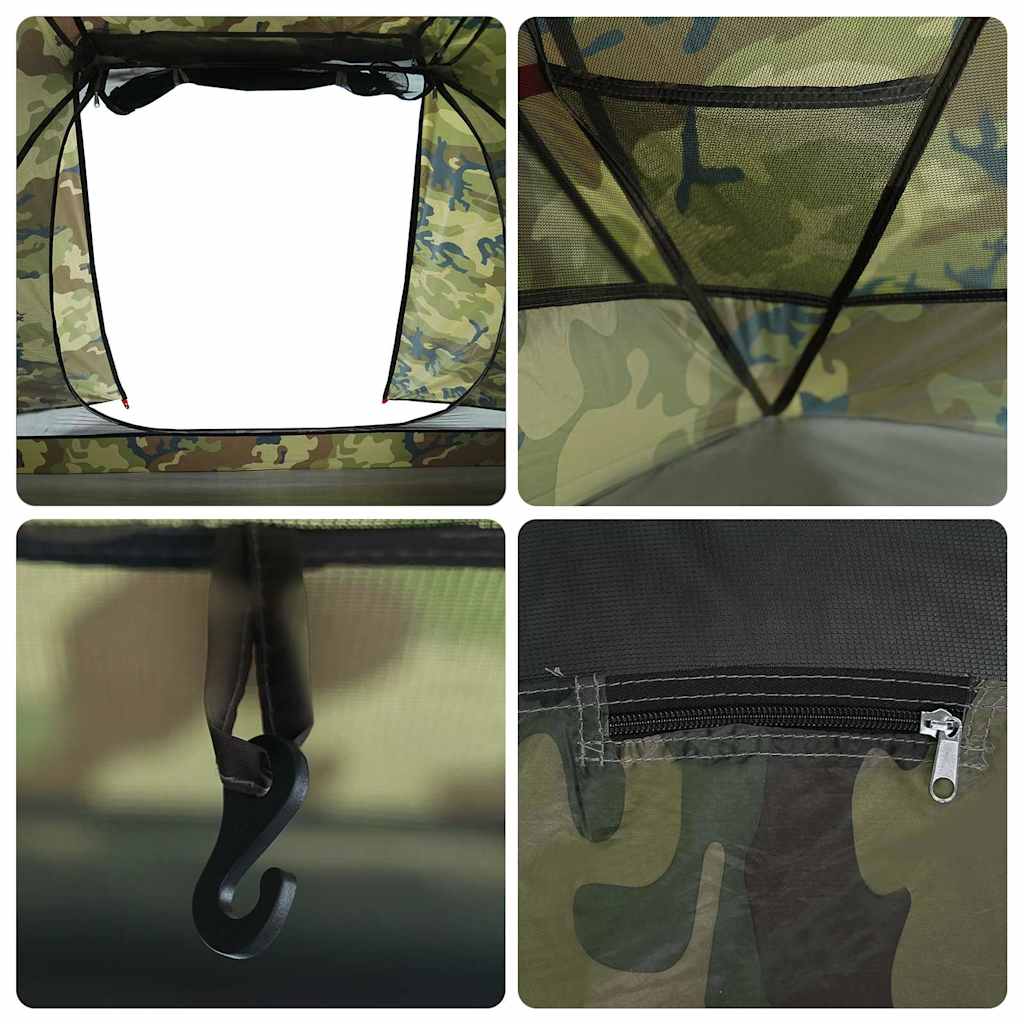 vidaXL Fishing Tent 5-Person Camouflage Waterproof - Multicolour - 490 x 330 x 185 cm