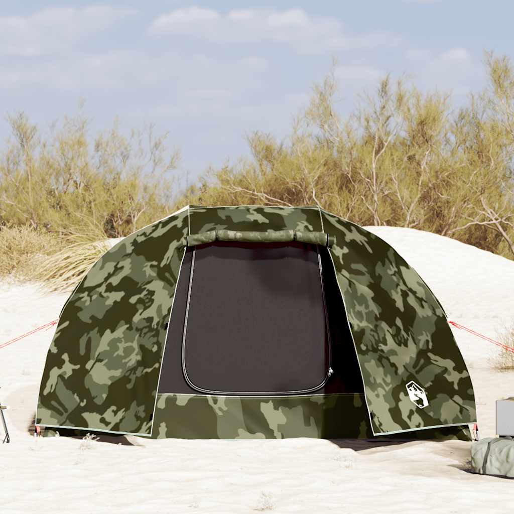 vidaXL Fishing Tent 5-Person Camouflage Waterproof - Multicolour - 490 x 330 x 185 cm