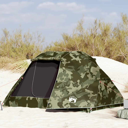 vidaXL Fishing Tent 5-Person Camouflage Waterproof - Multicolour - 490 x 330 x 185 cm