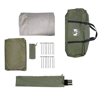 vidaXL Fishing Tent with Roof Olive Green 514 x 465 x 187 cm
